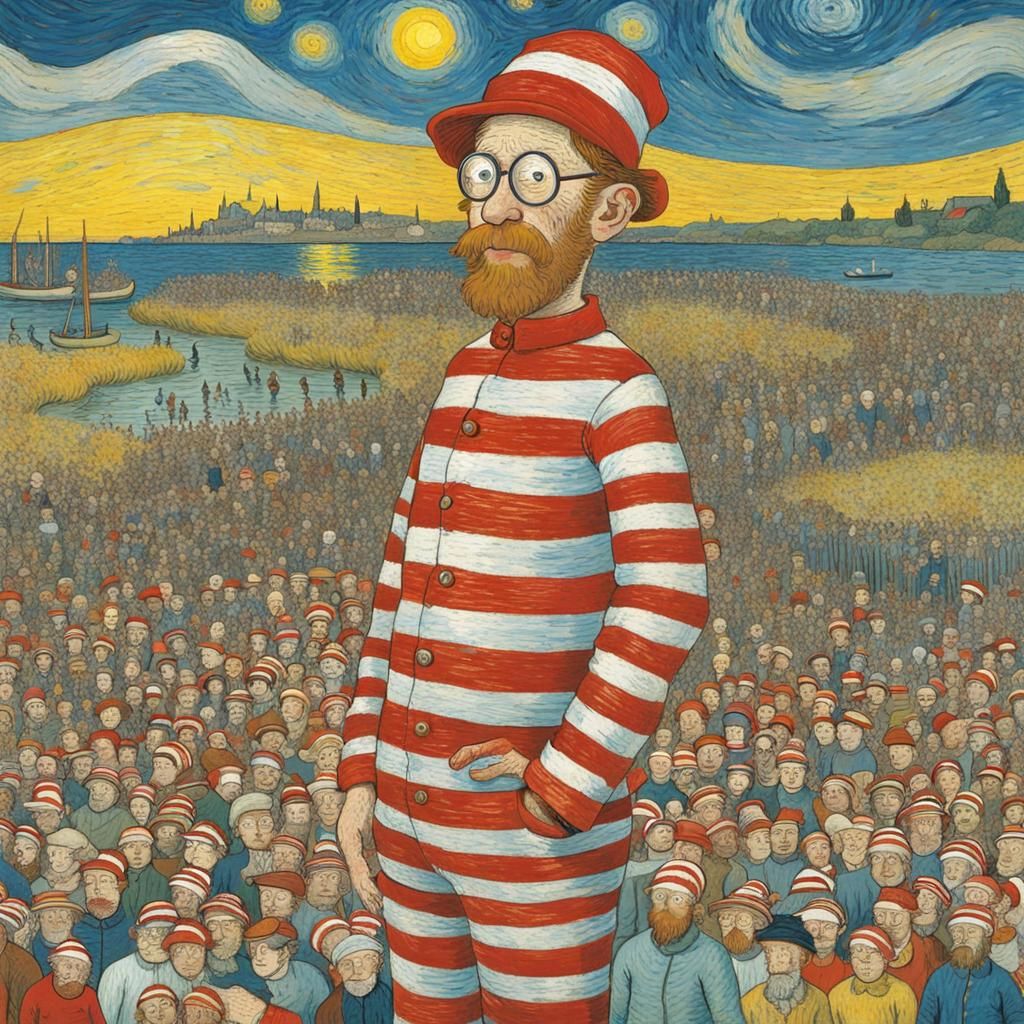 Where's Waldo as Van Gogh Painting
