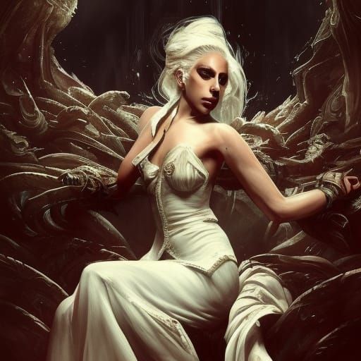 Lady Gaga in Dark Fantasy Style