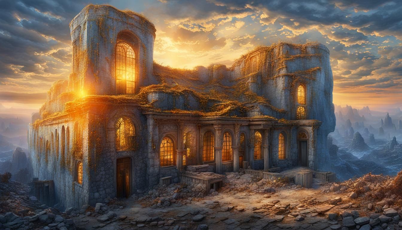 Old Ukrainian Building in High Fantasy Style