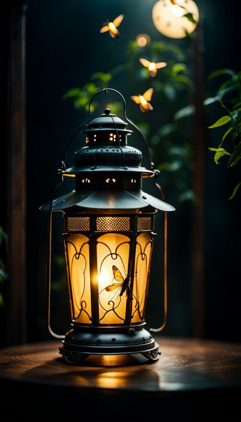 Firefly's Lantern: Ethereal Photography in Dark Room