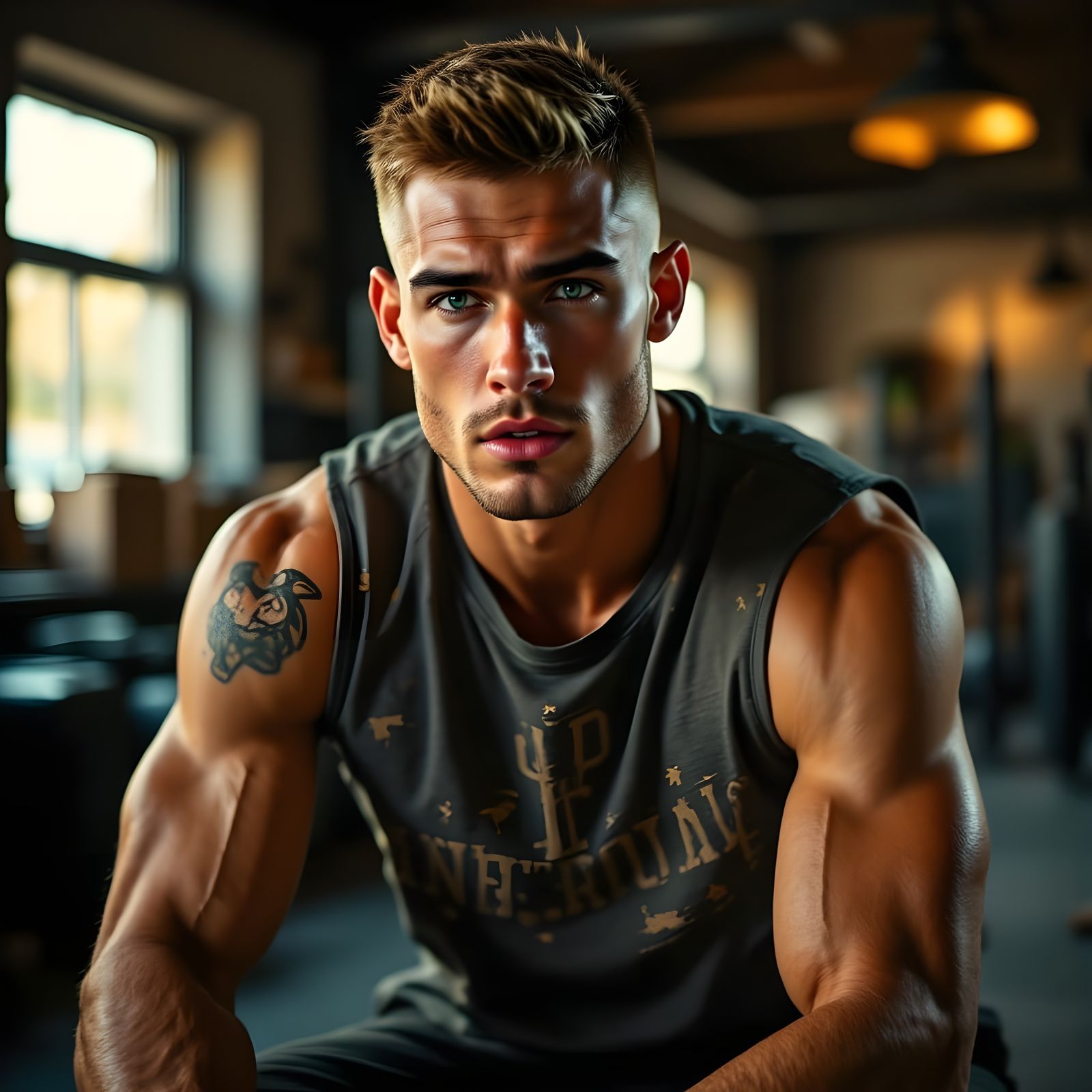 Man Delivers Inspiring Fitness Talk in Cinematic Film Style