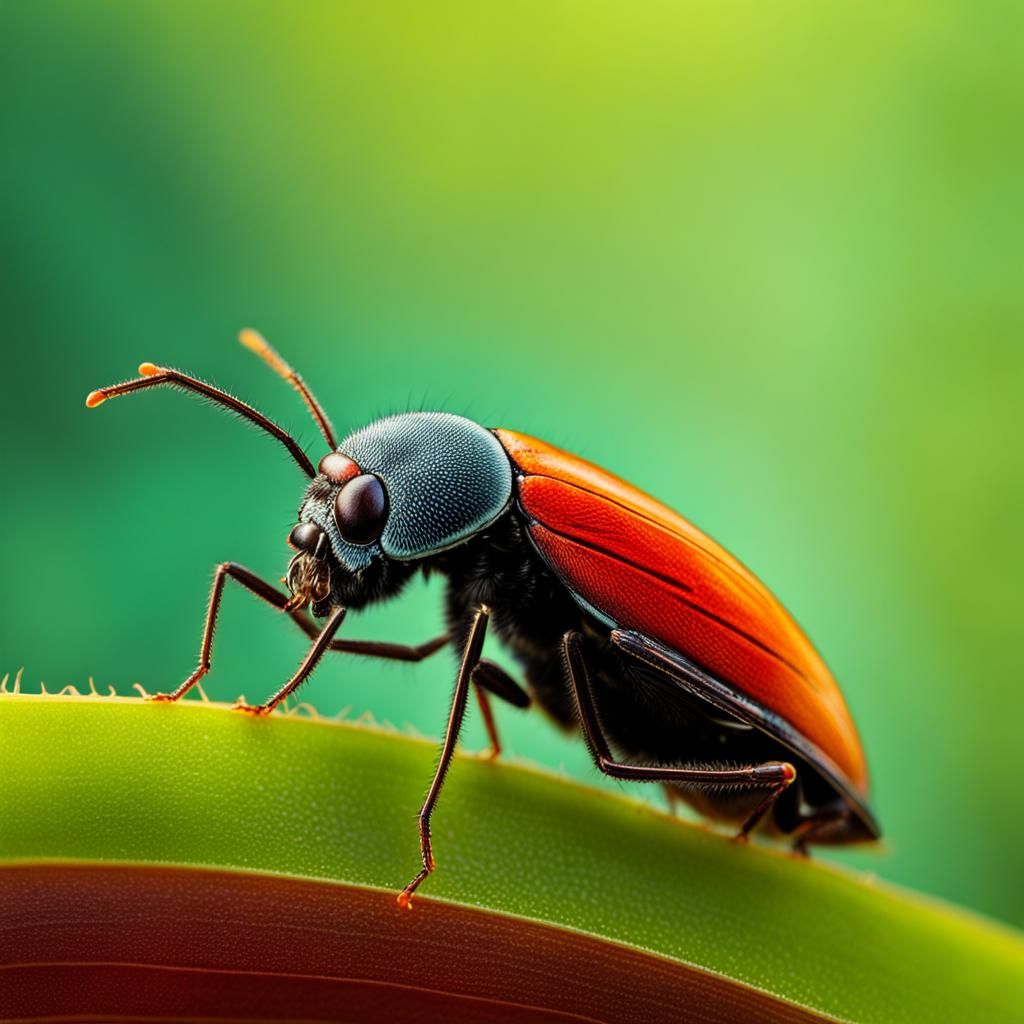 Macro Bug in Storybook Illustration Style