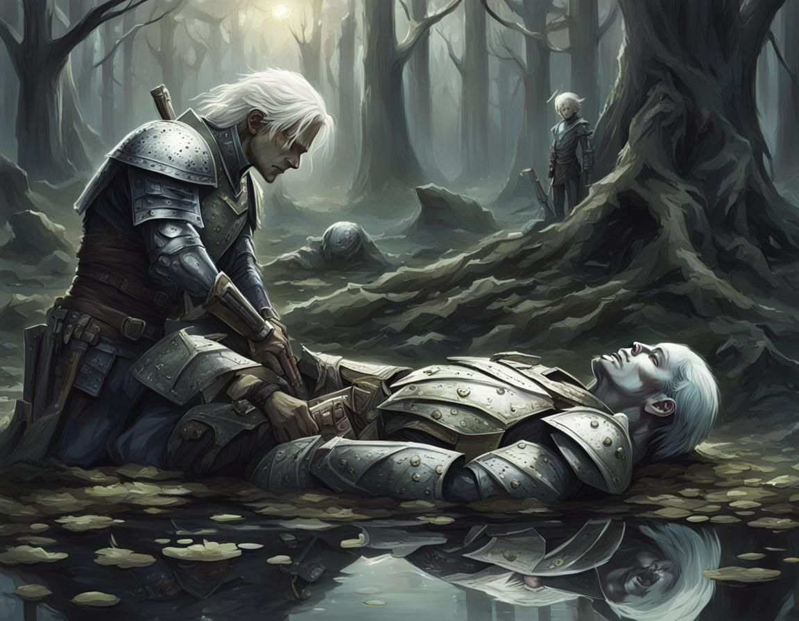 Swamp Knight's Soul: A Detailed Matte Painting