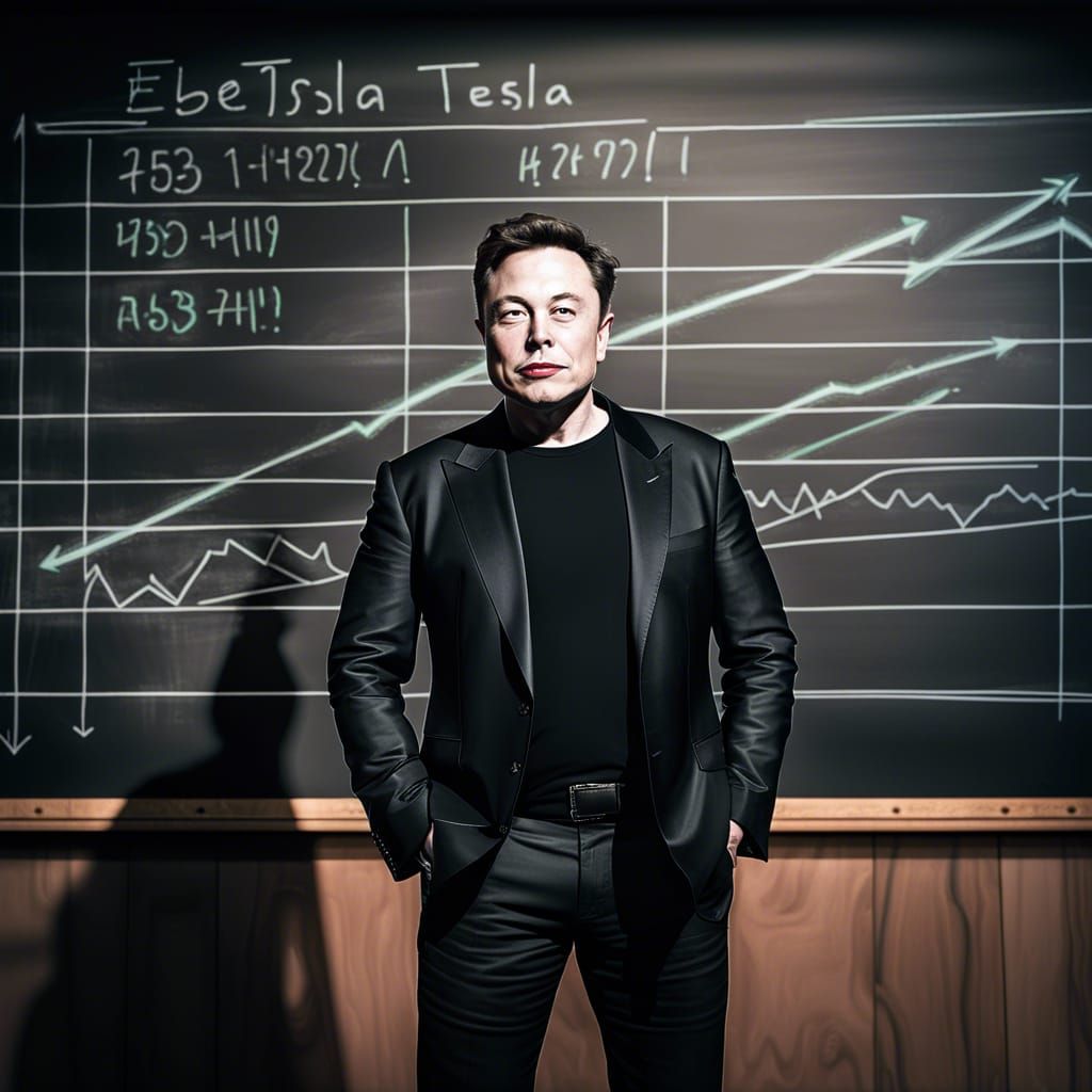 Hyperrealistic Portrait: Tesla Stock Doomed in 2034