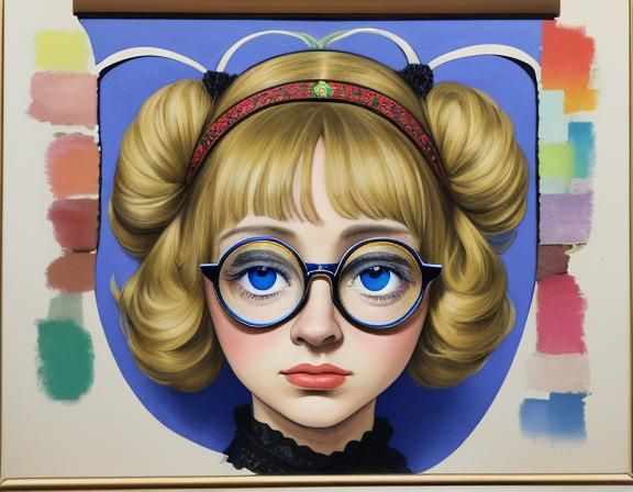 Surreal Bird Portrait in Mixed Media Collage