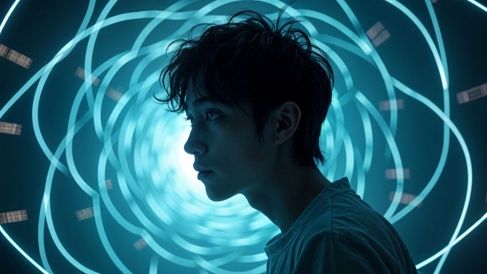 Surreal Digital Landscape of Shifting Code