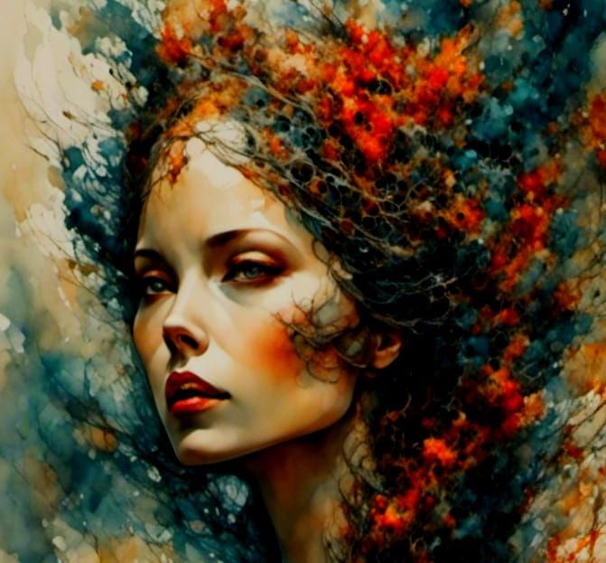 High Priestess Tarot Card in Digital Painting Style