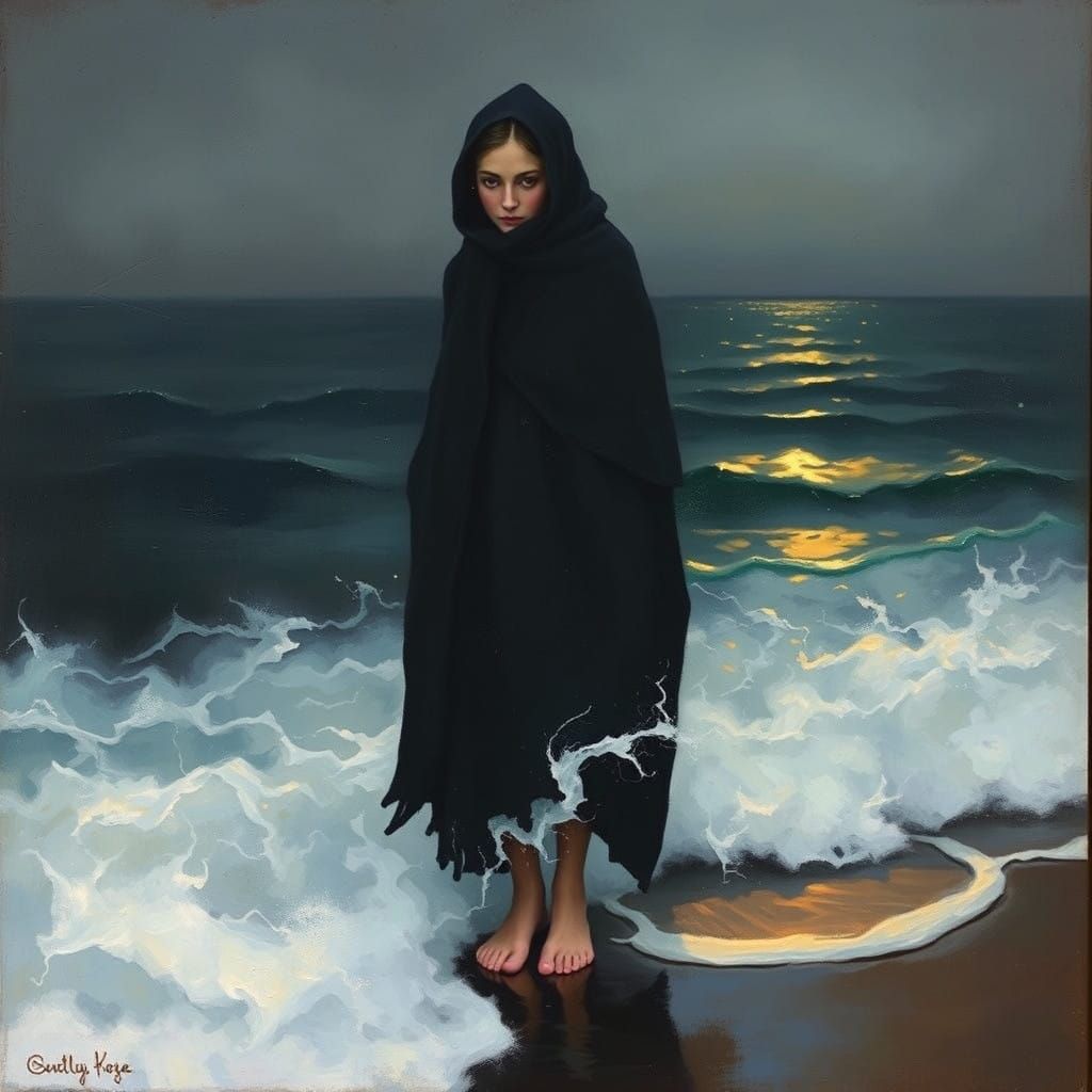 Figura en la Orilla del Mar, Expresionista