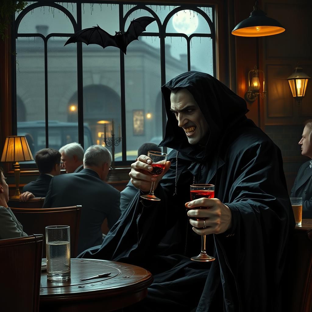 Vampire in a British pub