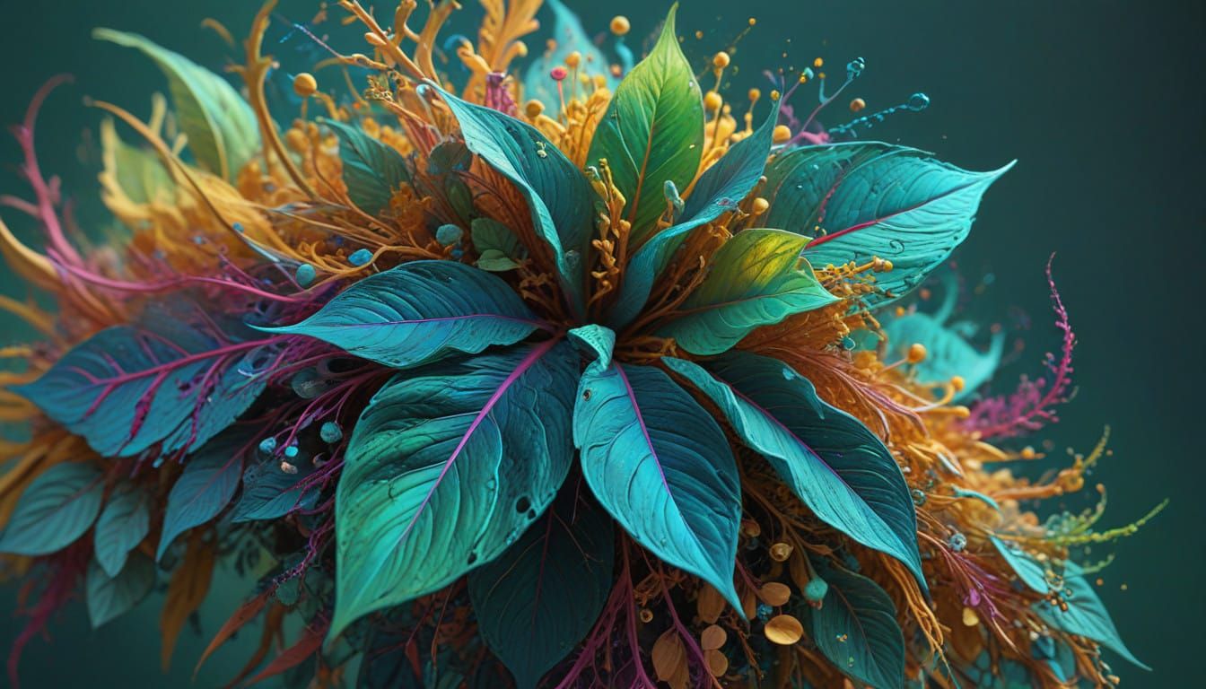 Surreal Botanical Masterpiece in Hyper-Detailed Style