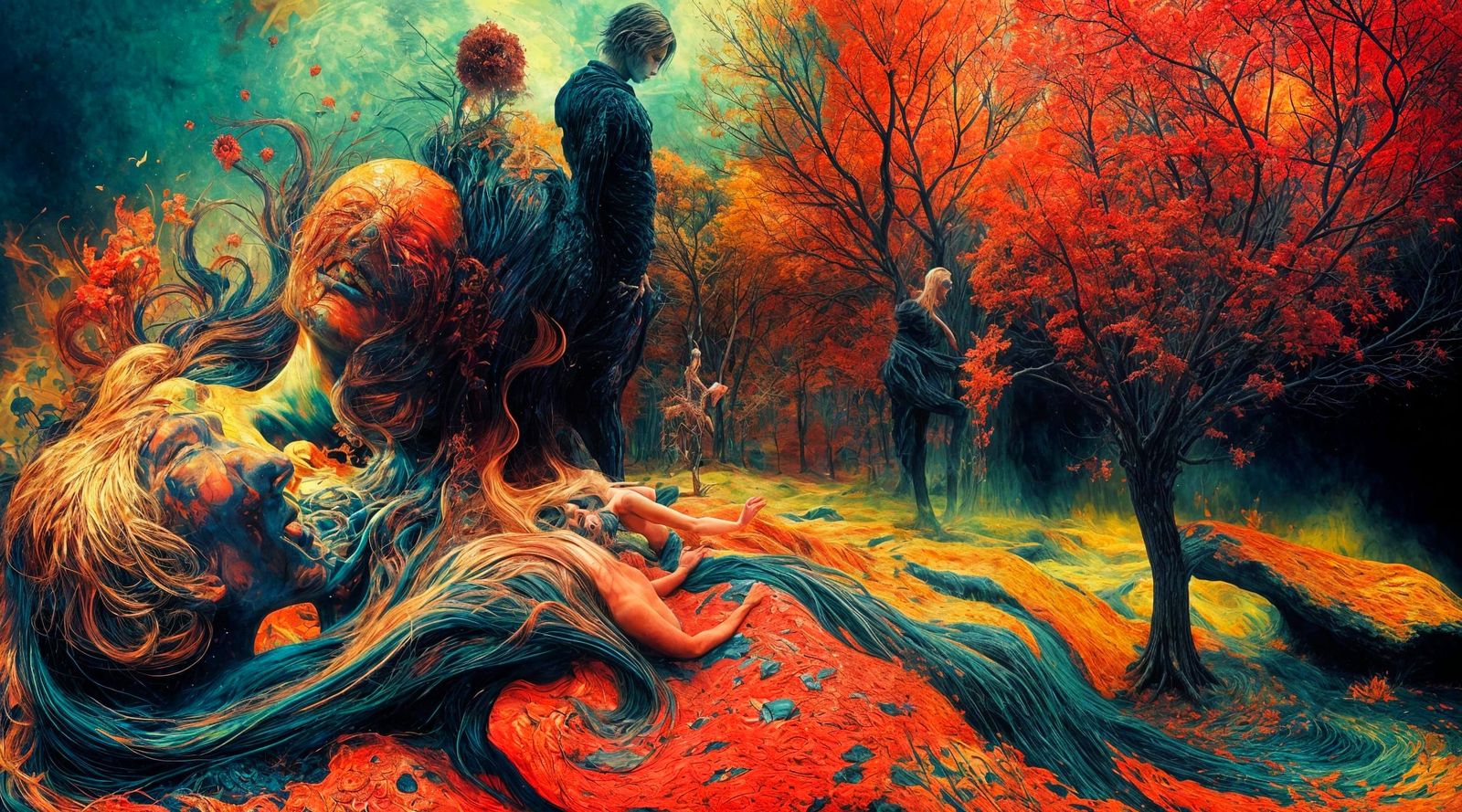 Kaleidoscopic Moonbeam Dreamscape in Digital Illustration