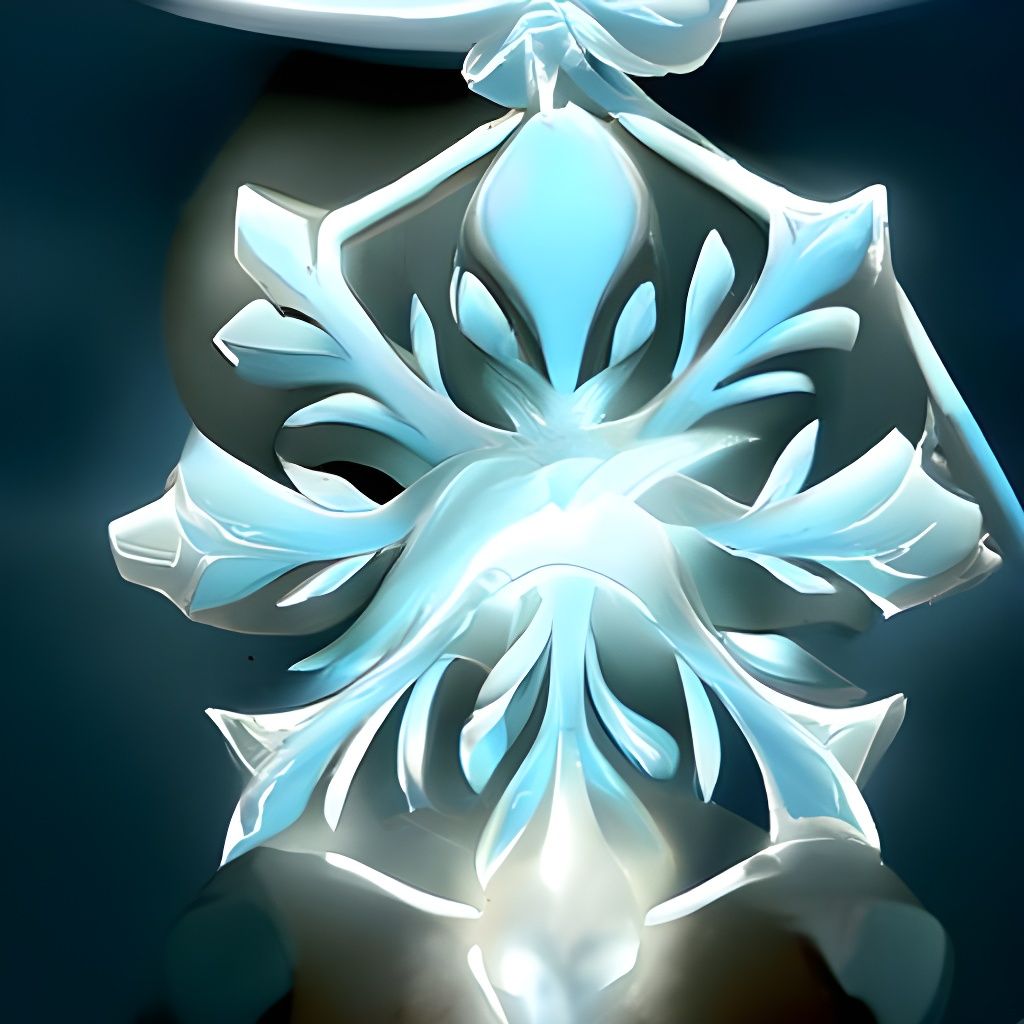 Ethereal Ice Elemental Snowflake in Fractal Design