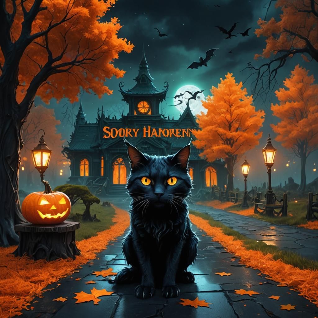 Mystical Forest Banner in Spooky Season Fantasy Art