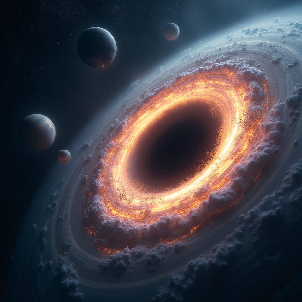 Black Hole Devours Saturn's Rings in Hyper-Detailed Sci-Fi R...