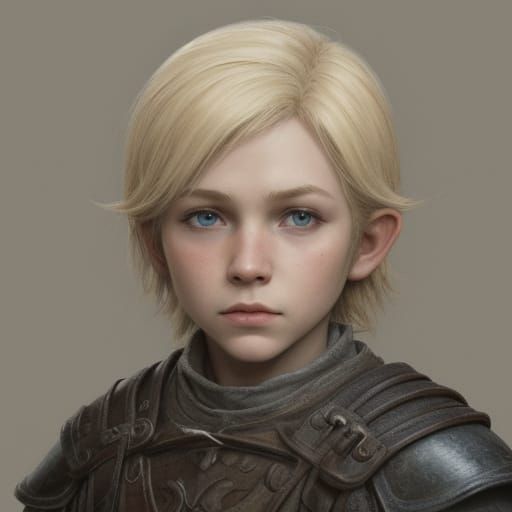 Blond Child from Skyrim Game