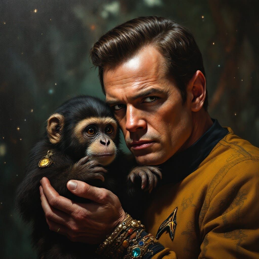 Frida Kahlo-Inspired Star Trek Epic with Captain Kirk and Mo...