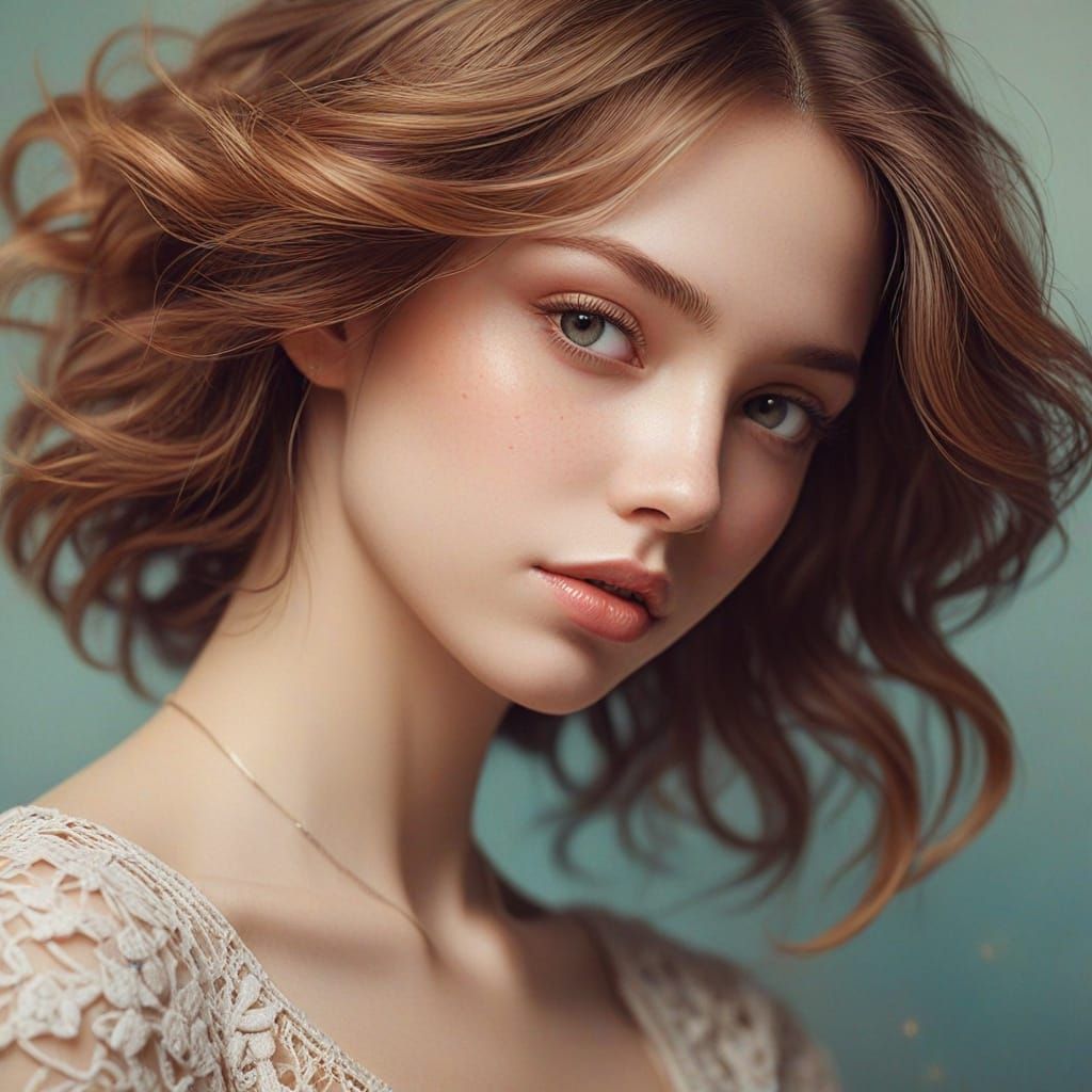 Impressionist Mosaic Painting in Loish Style