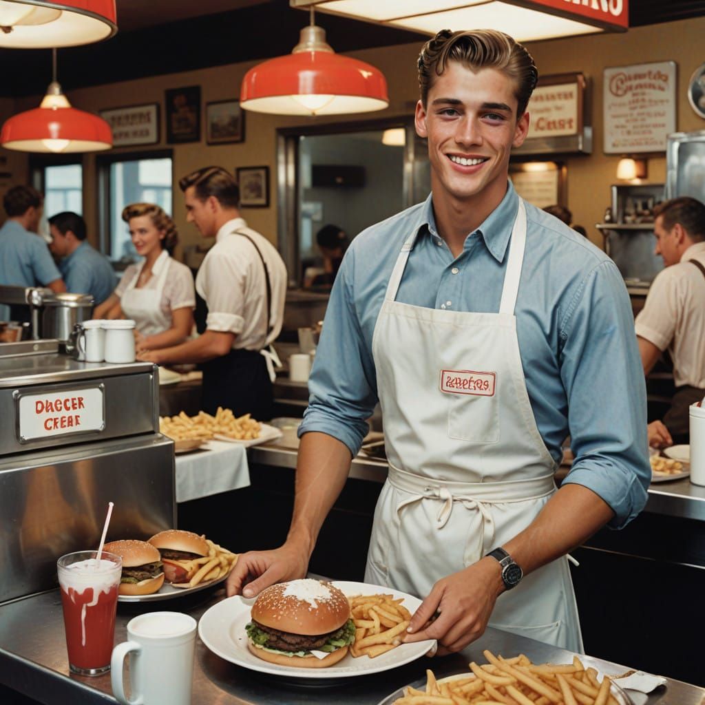 Chiseled Youth Serves Classic American Diner Fare