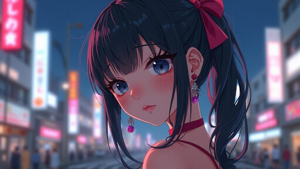 Gyaru Girl in Harajuku: Shoujo Manga Pastel Style