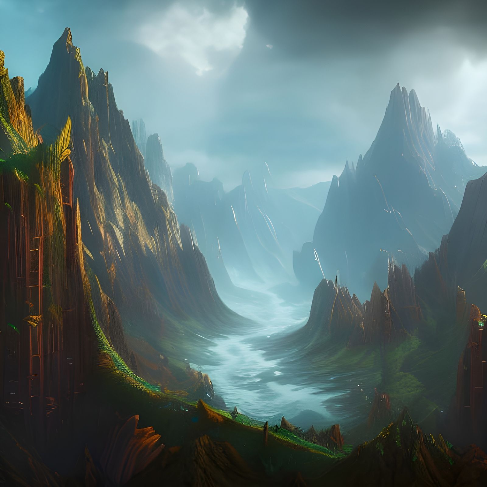 Valley of Nightmares: Detailed Matte Painting