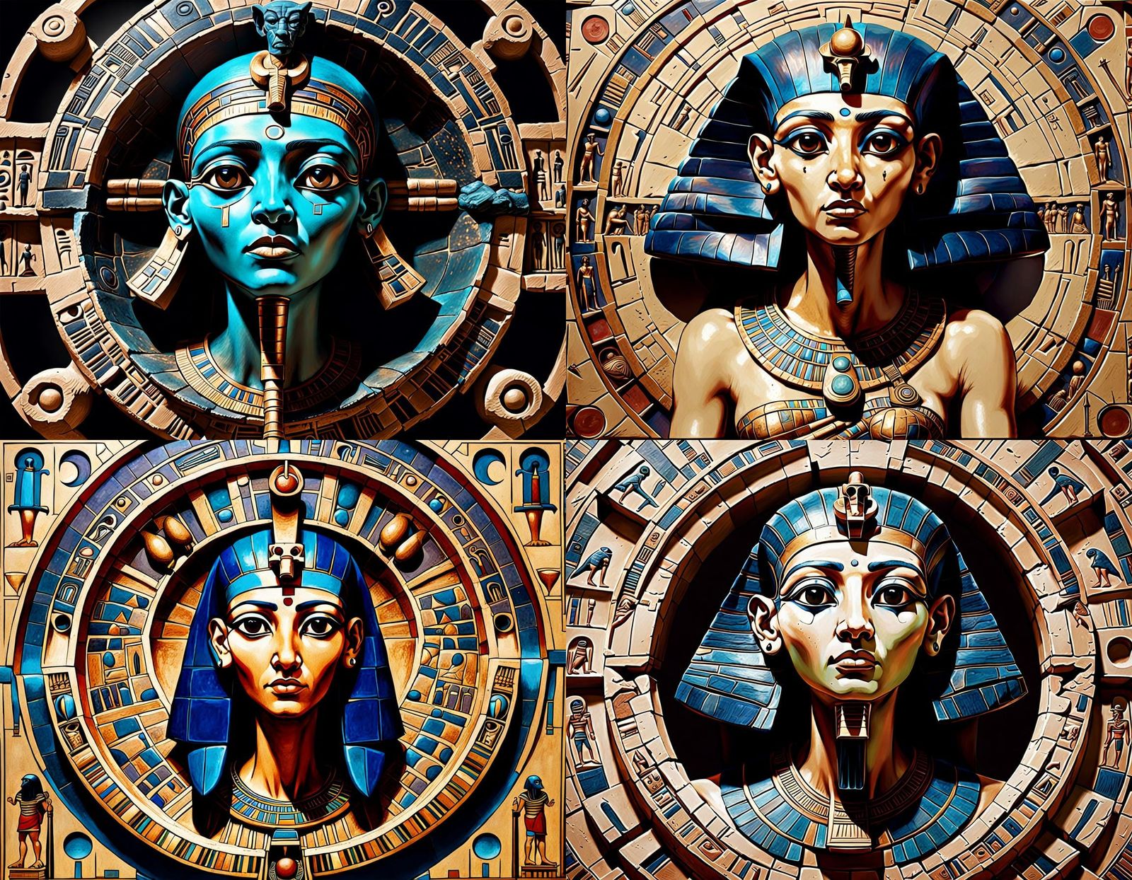 Egyptian Homunculus: Cleopatra Cross Section in Geometric St...