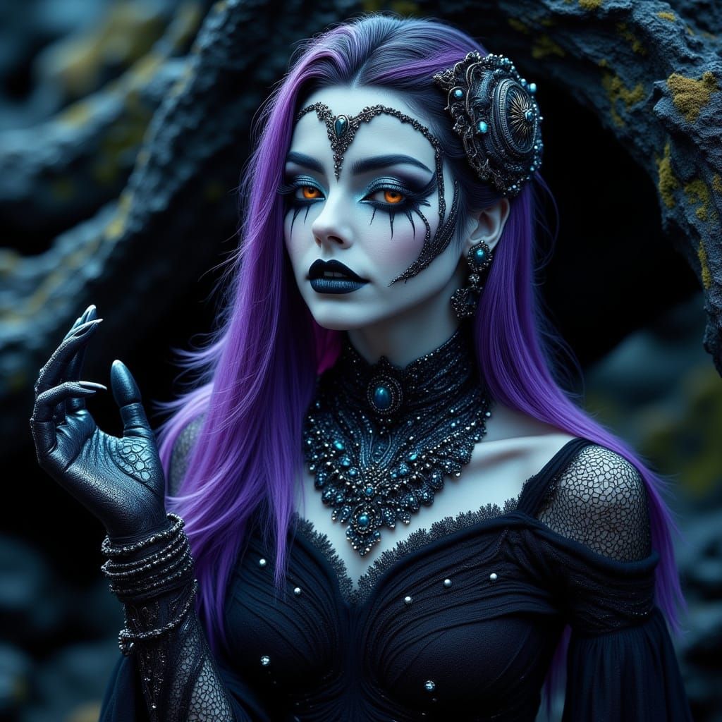 Ethereal Gothic Beauty in Dark, Moody Portraits