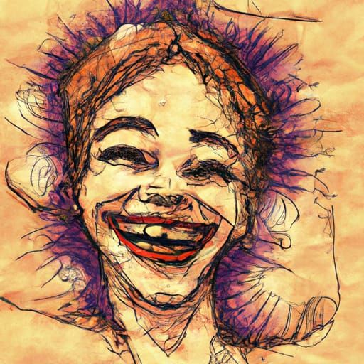 Whimsical Fantasy Woman in Hand-Painted Style