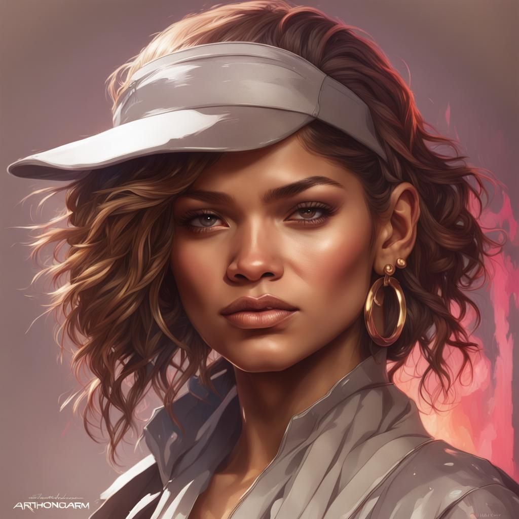 Zendaya Portrait in Artgerm Style