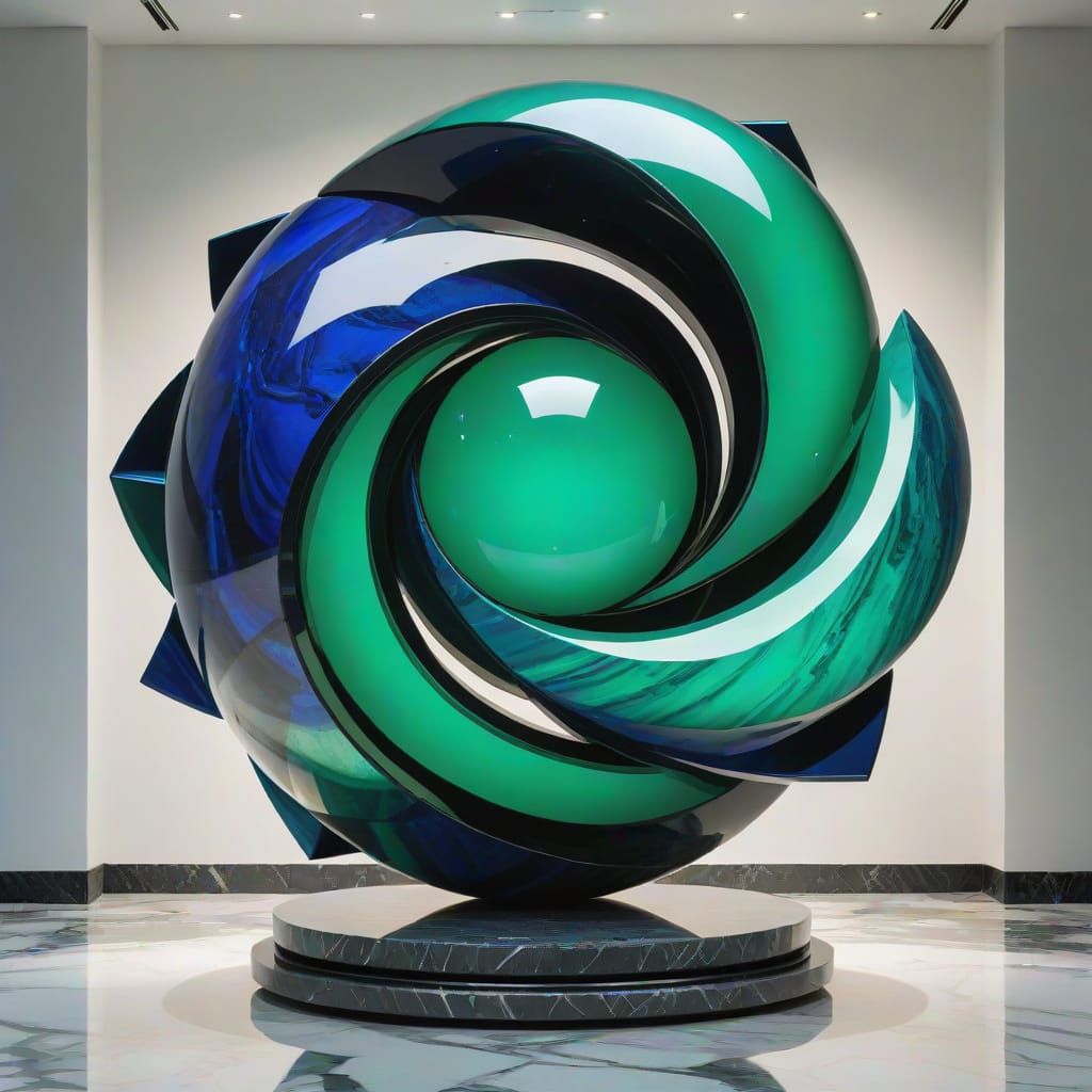 Gravity-Defying Sculpture in Escher-Inspired Impossible Shap...