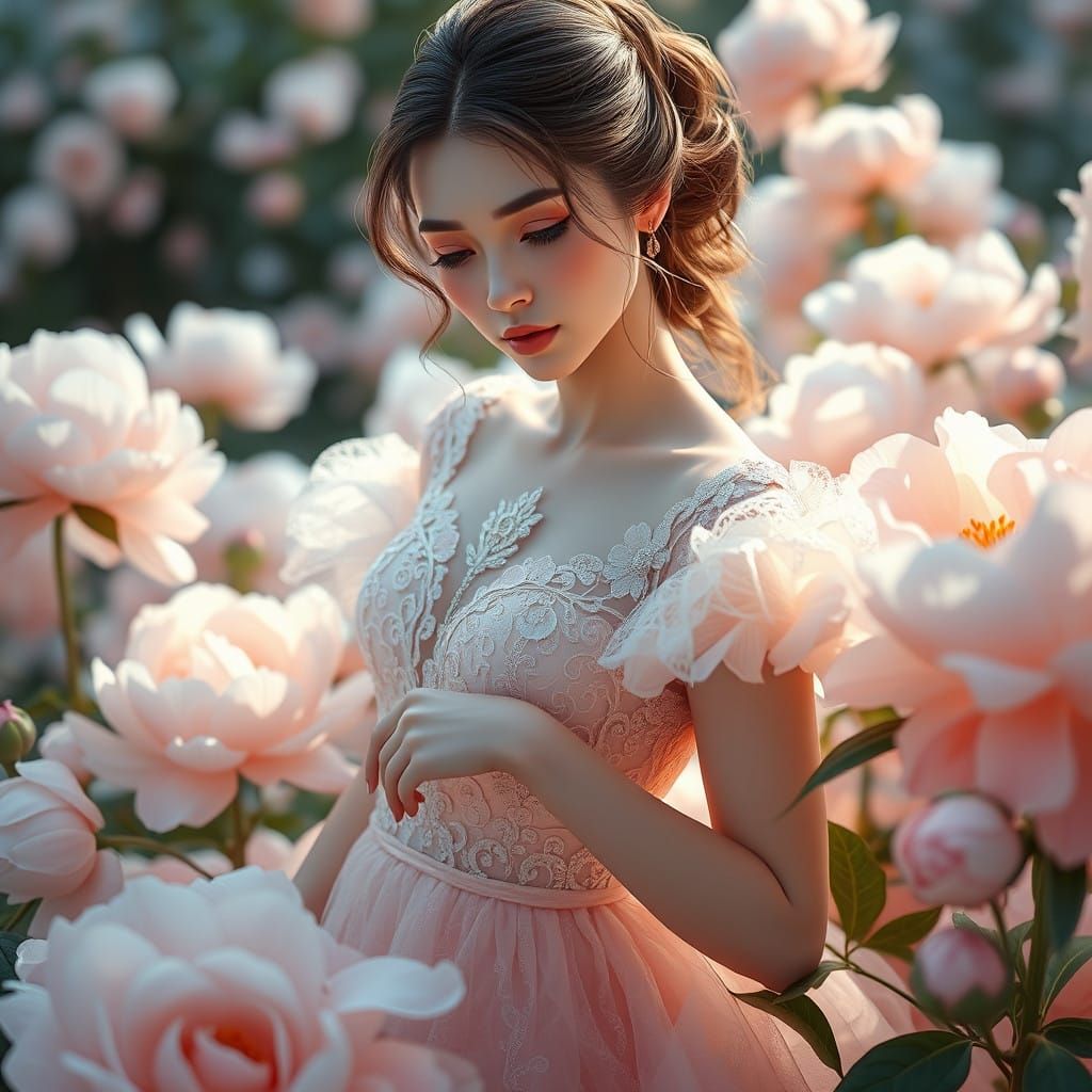 Ethereal Goddess in Pastel Paradise