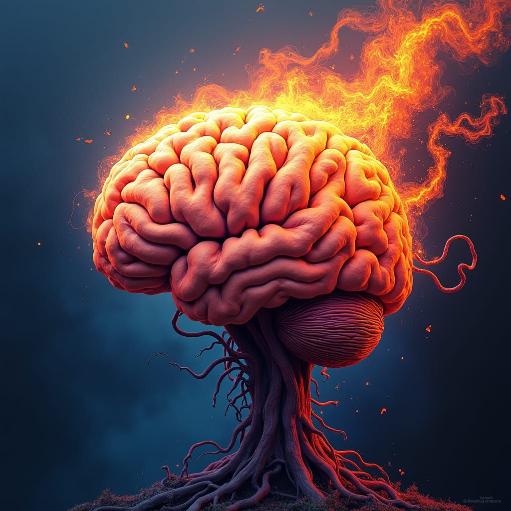 Brain on Fire: An Expressive Digital Painting