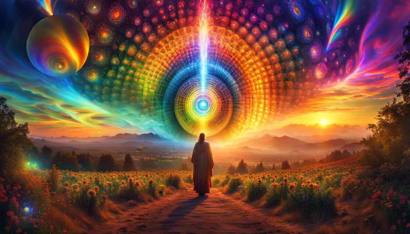 Psychedelic Spirits in Divine Sunshine: Iridescent Acrylic A...