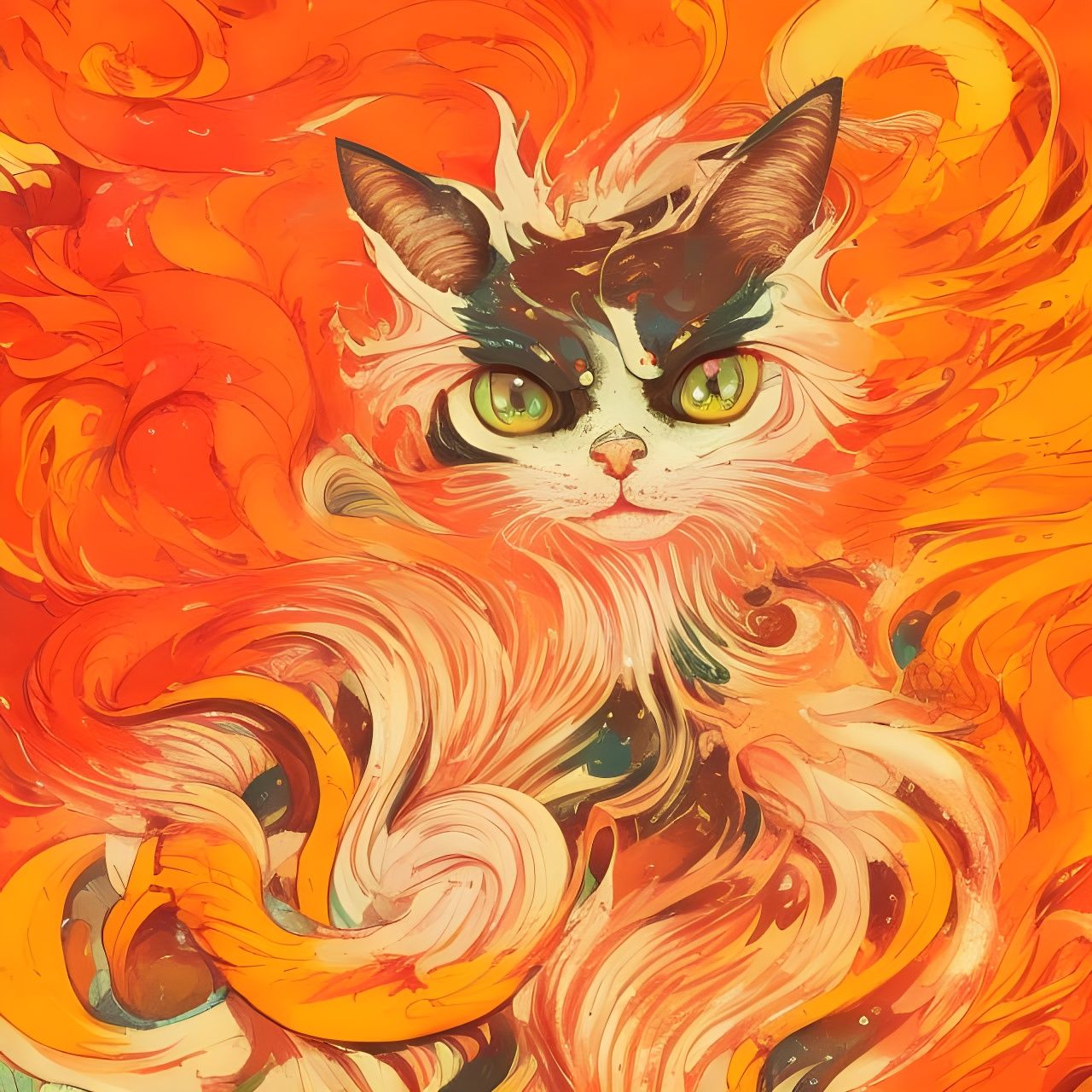 Nine-Tailed Cat in Borderlands Style