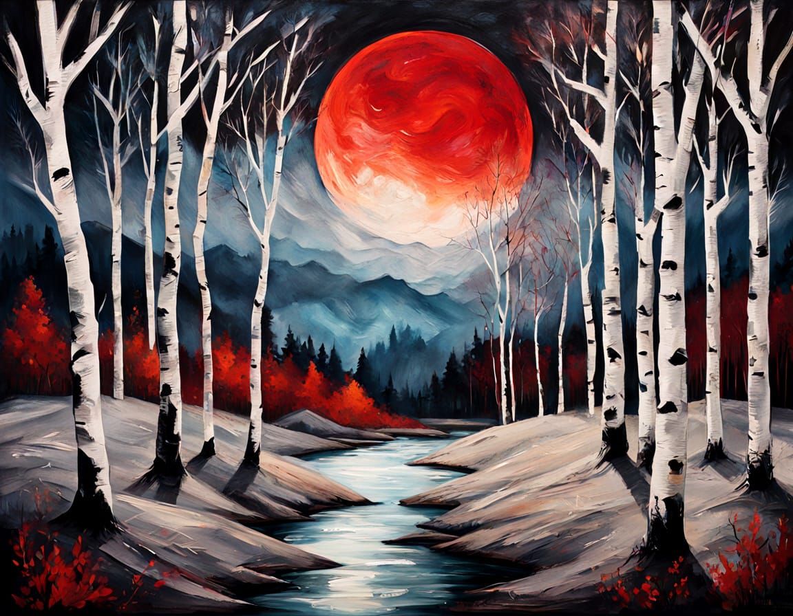 Ethereal Moonlit Figure in Chalk-Style Drawing