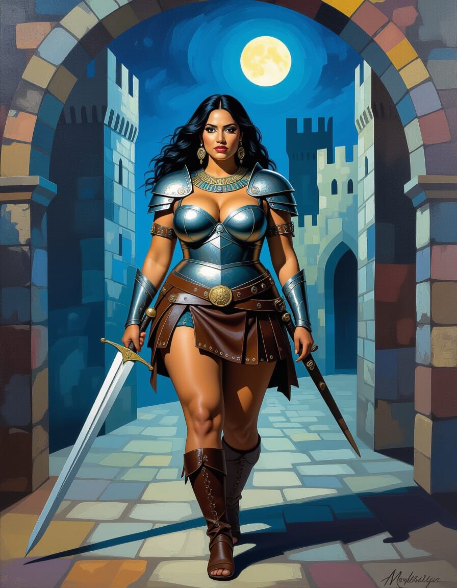 Egyptian Moon Warrior in Dark Castle