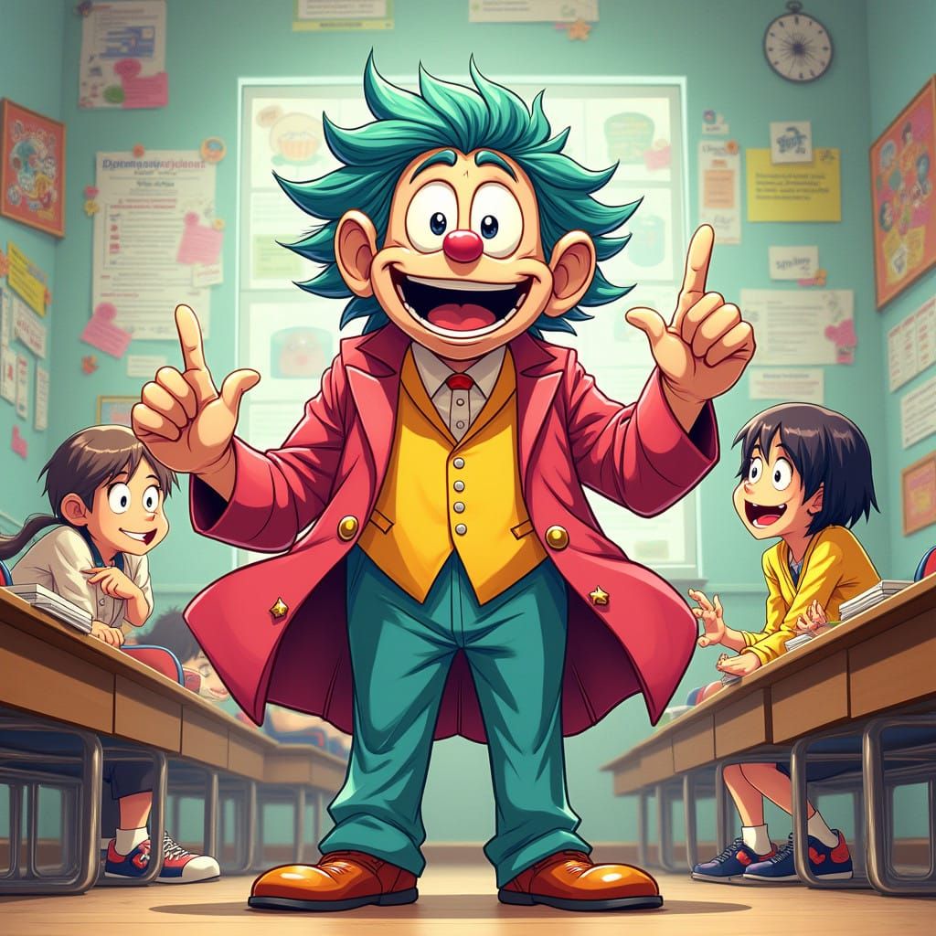 Korosensei Leads Class 3-E in a Colourful and Vibrant Classr...