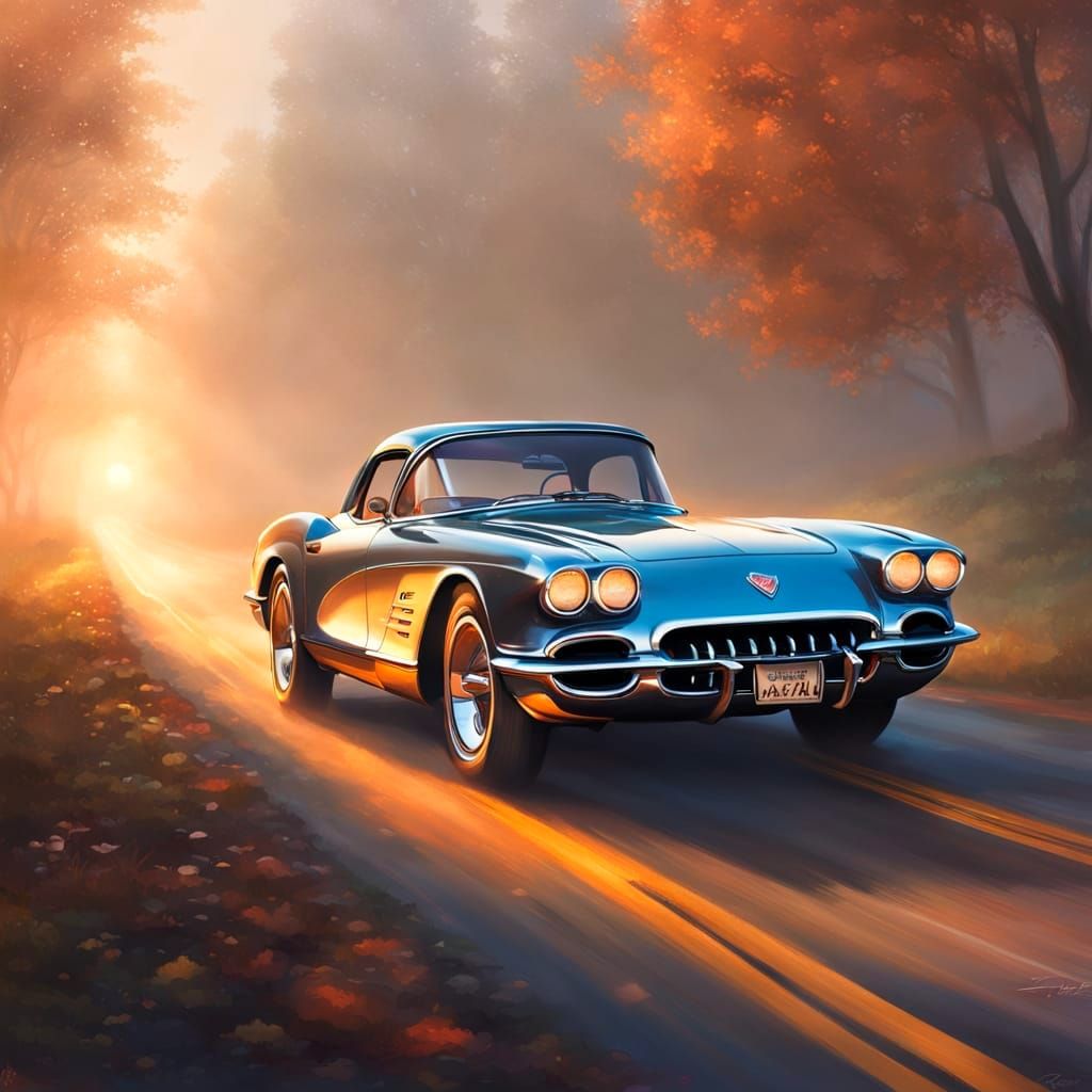 Ethereal 1954 Corvette in Fantasy Style