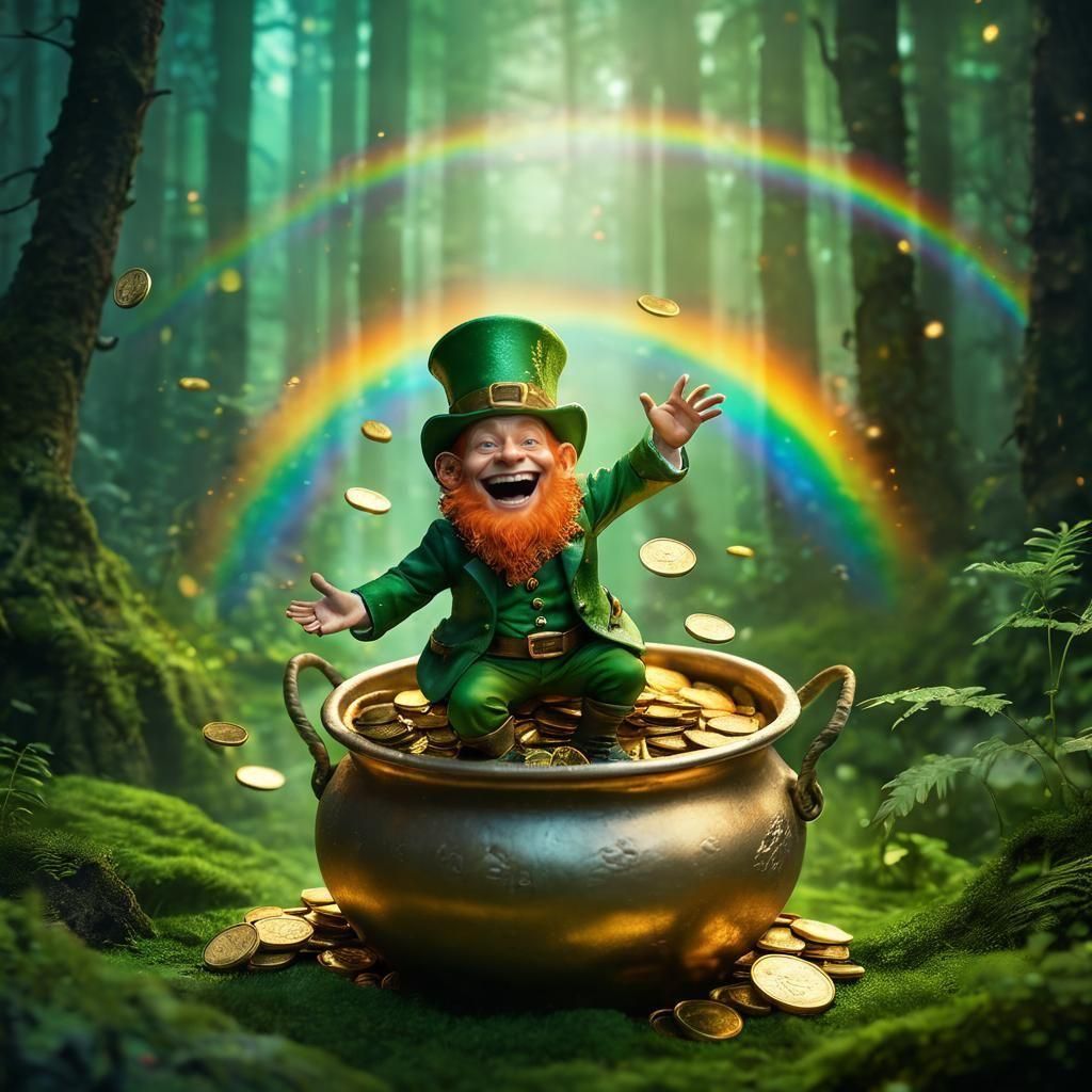 Leprechaun's Golden Escape: A Cell-Shaded Fantasy
