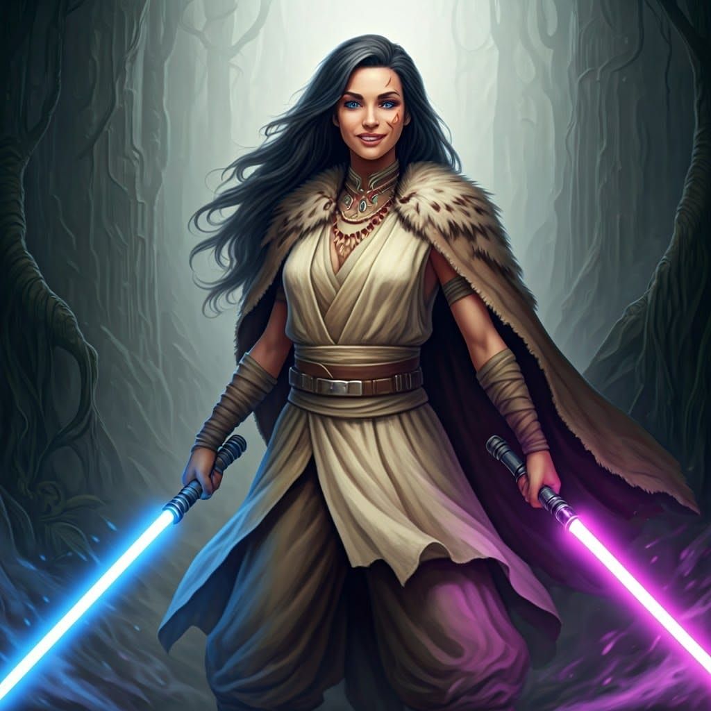 Mystical Jedi Hippie Embodies Ancient Power