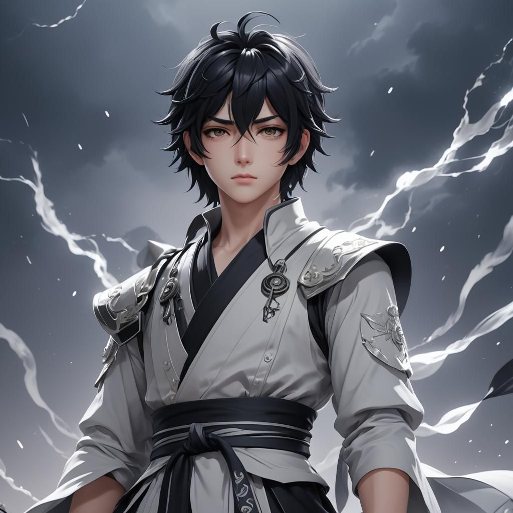 Anime Boy Portrait in 3D with Ethereal Lighting