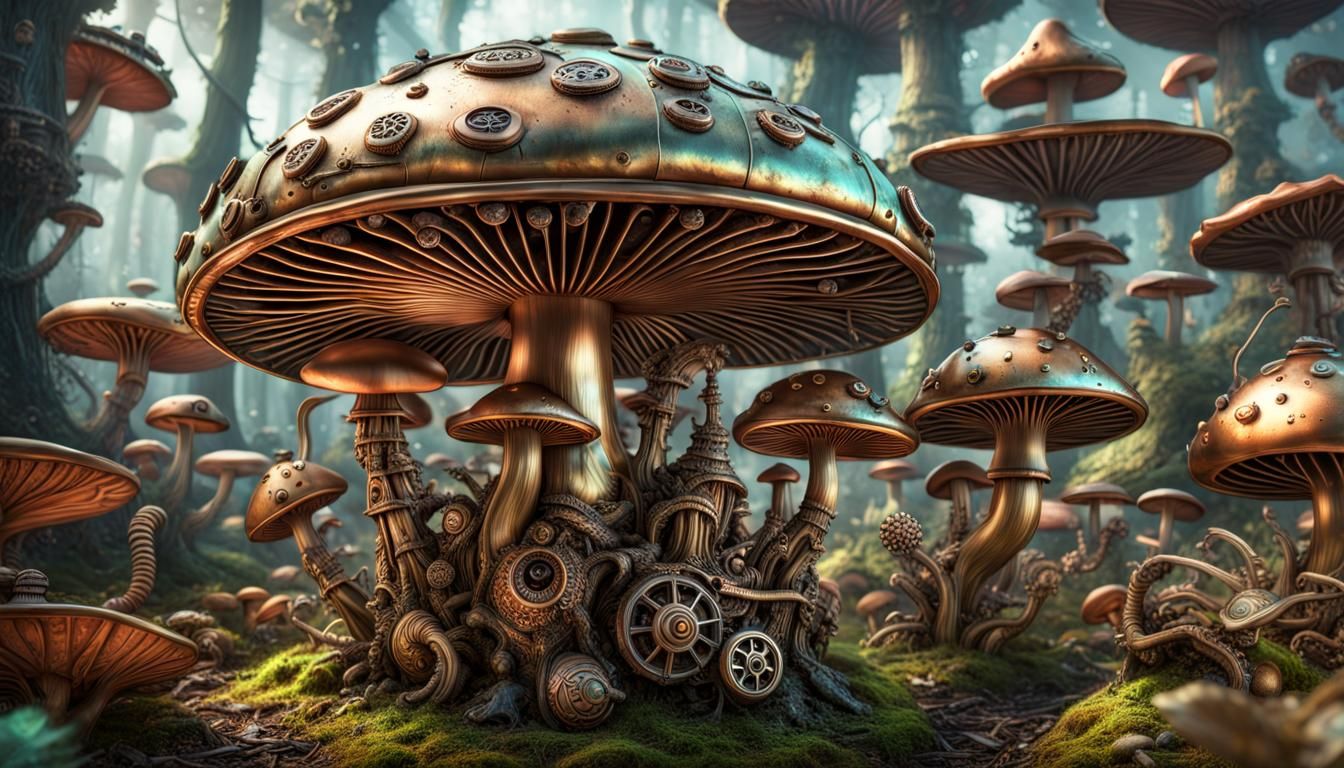Steampunk forest
