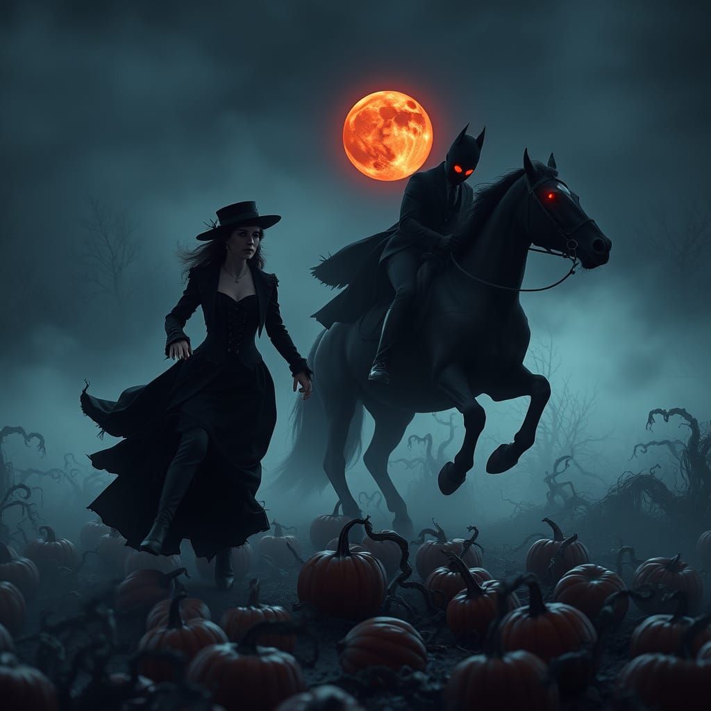 Victorian Dancers Flee Headless Horseman in Haunted Pumpkin ...
