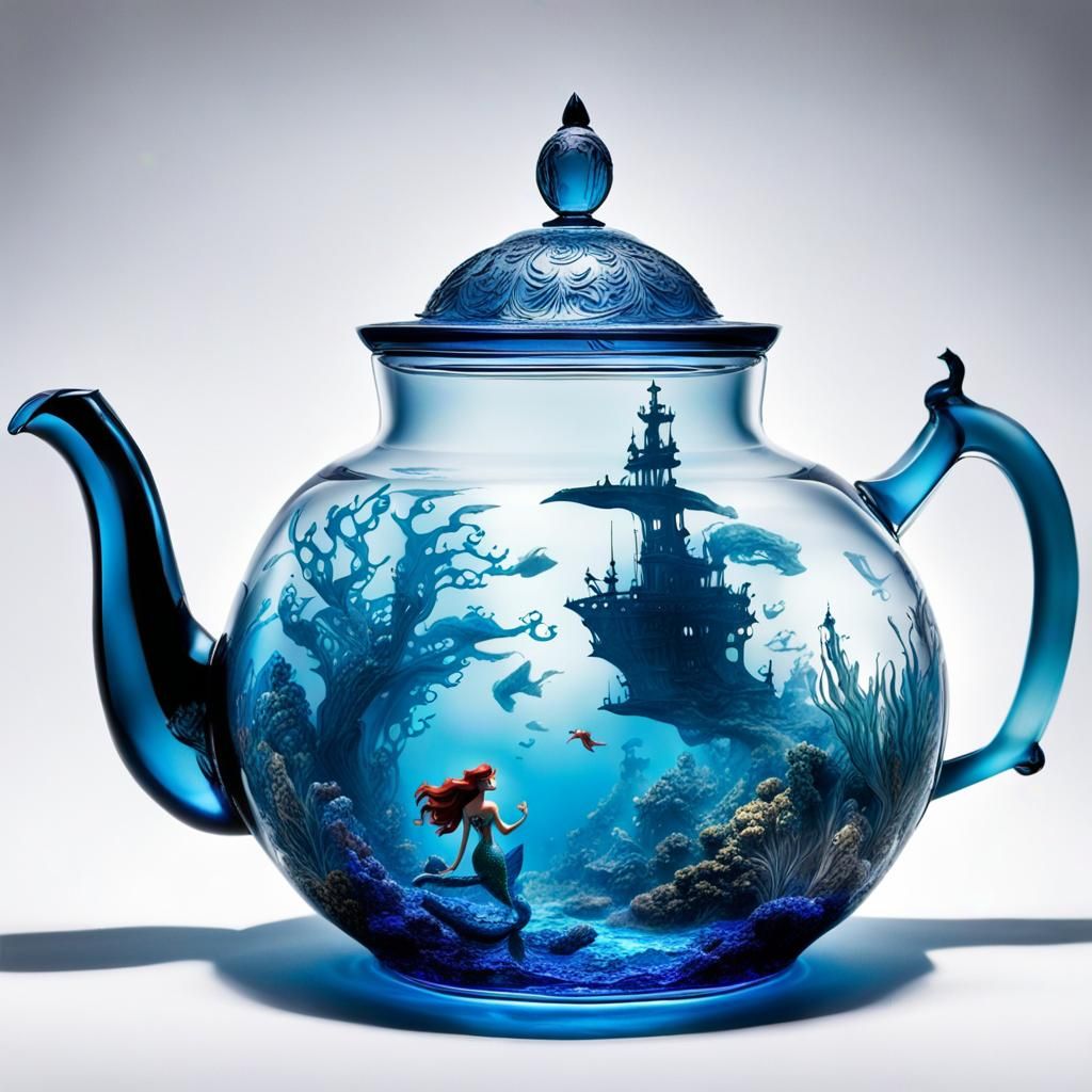teapot with Ariel the little mermaid ....