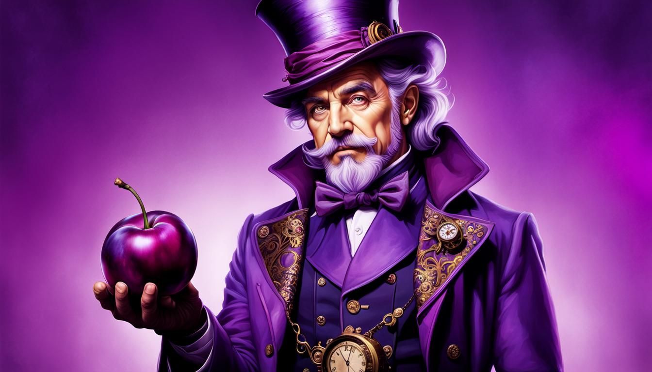 Steampunk Wizard of Oz in Purple and Gold