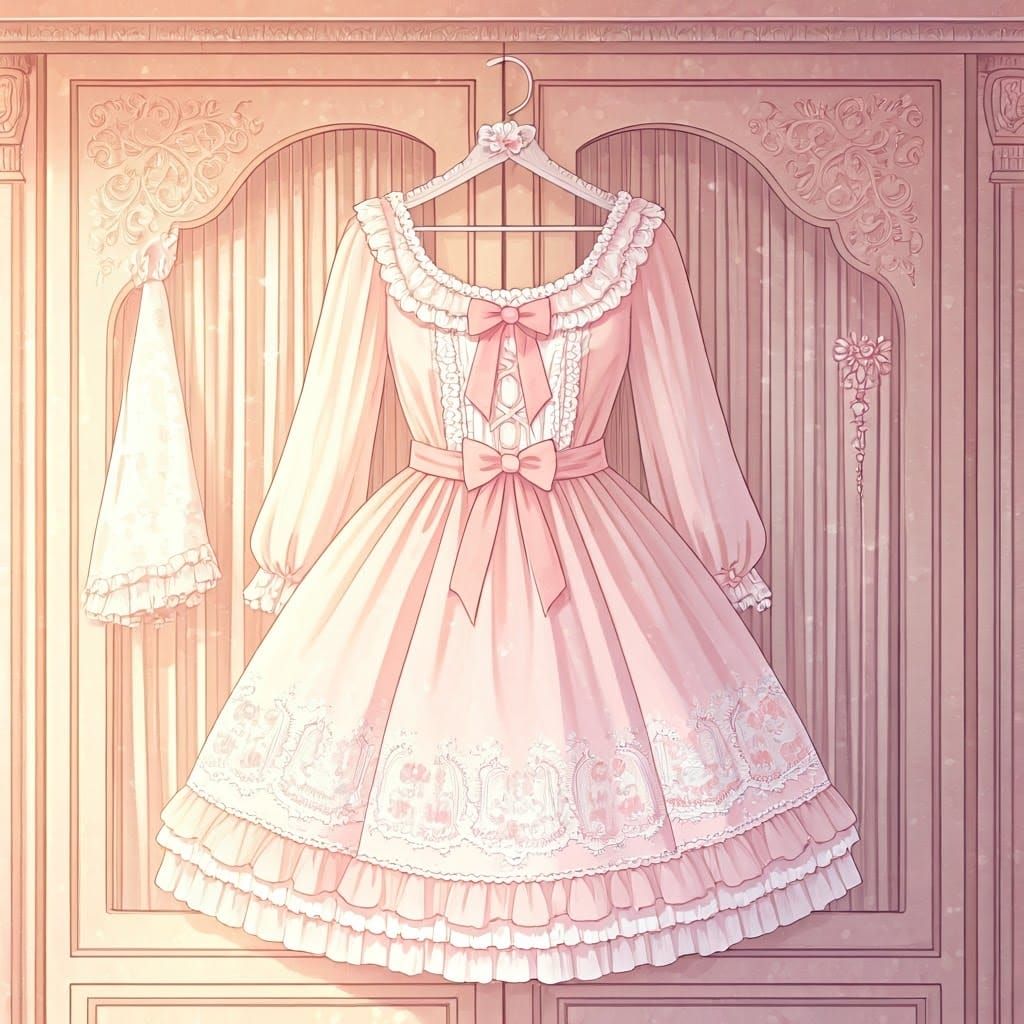 Pastel Sweet Lolita Dress in Dreamy Shoujo Anime Style