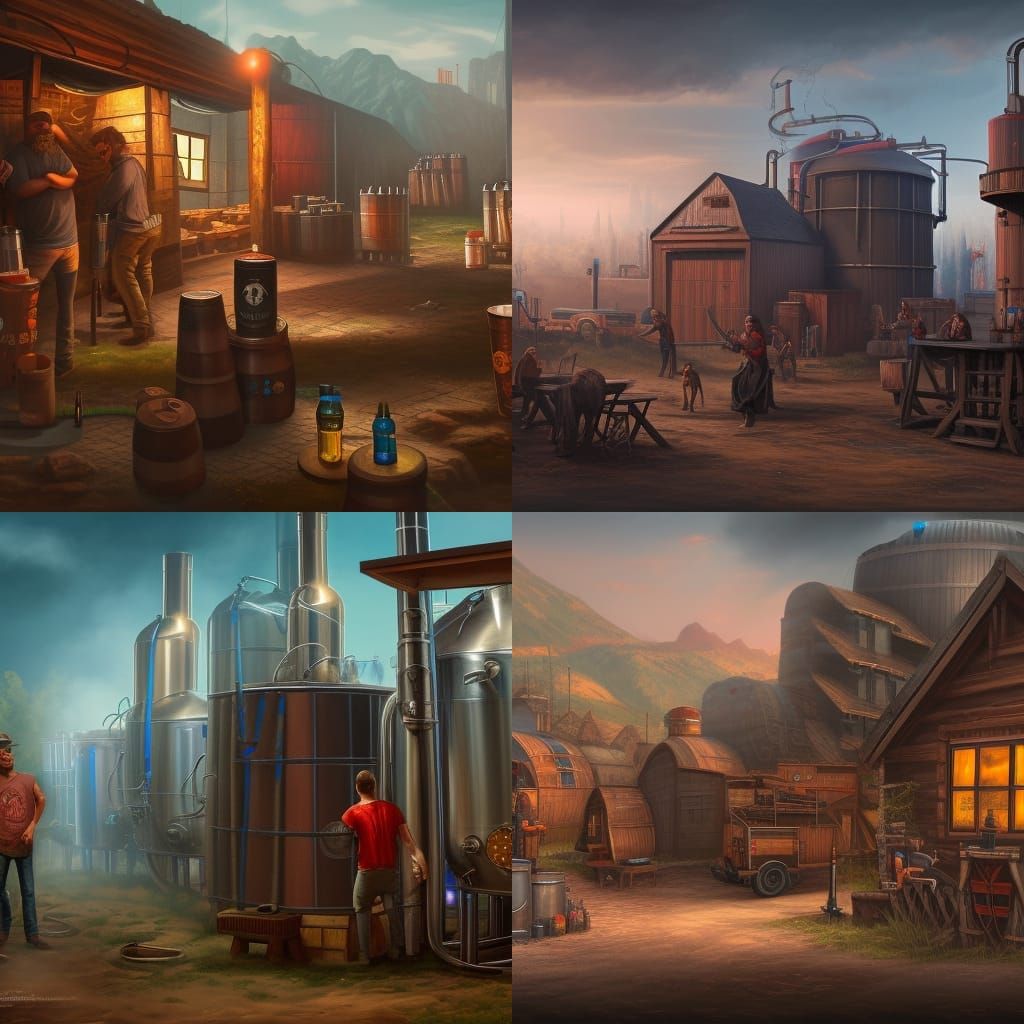 Clandestine Redneck Brewery: Detailed Matte Painting