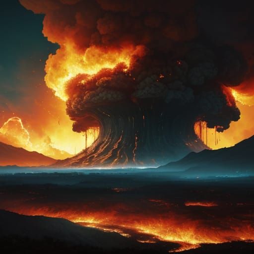 Surreal Dystopian Inferno Engulfs a Paradise Planet