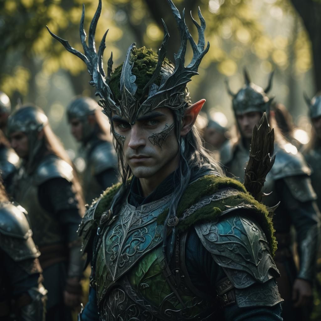 Lorien Elf Warrior in Green Armor