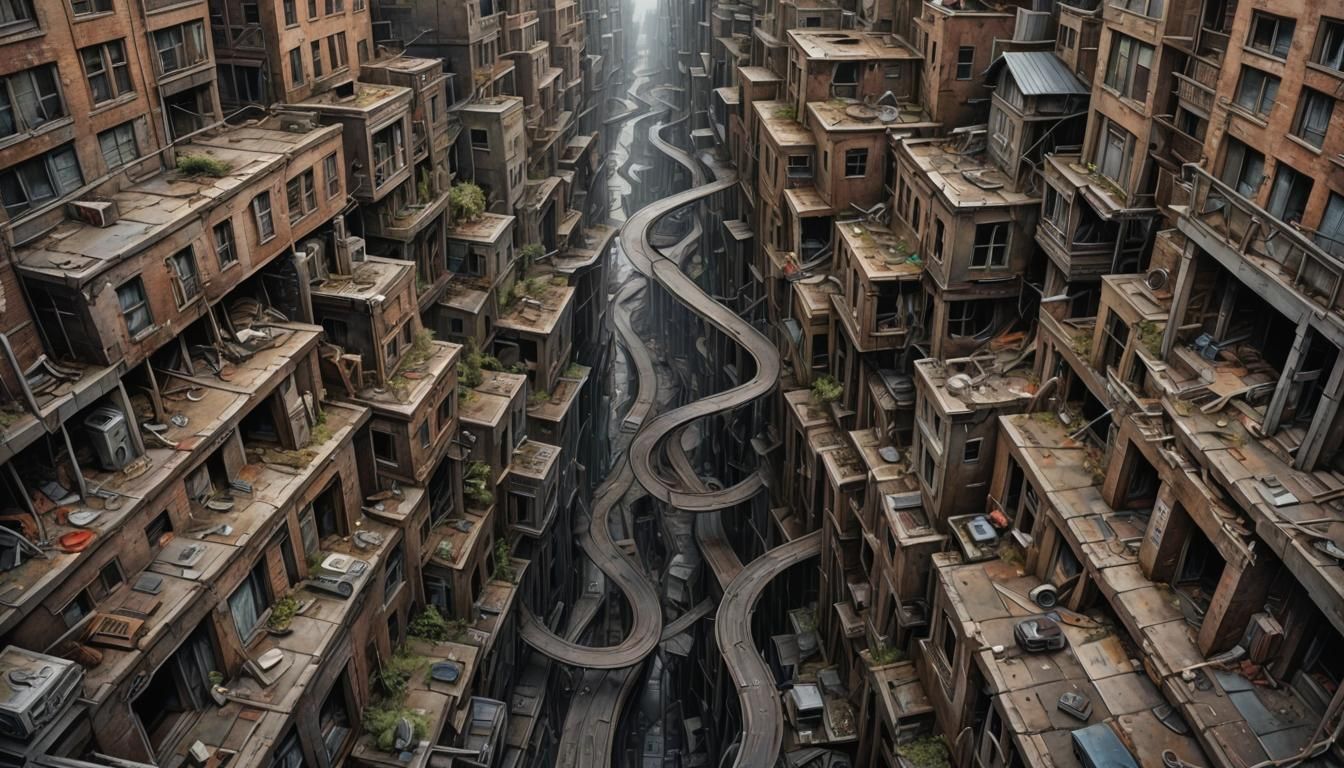 Post-Apocalyptic City: 3D Anamorphic Street Art