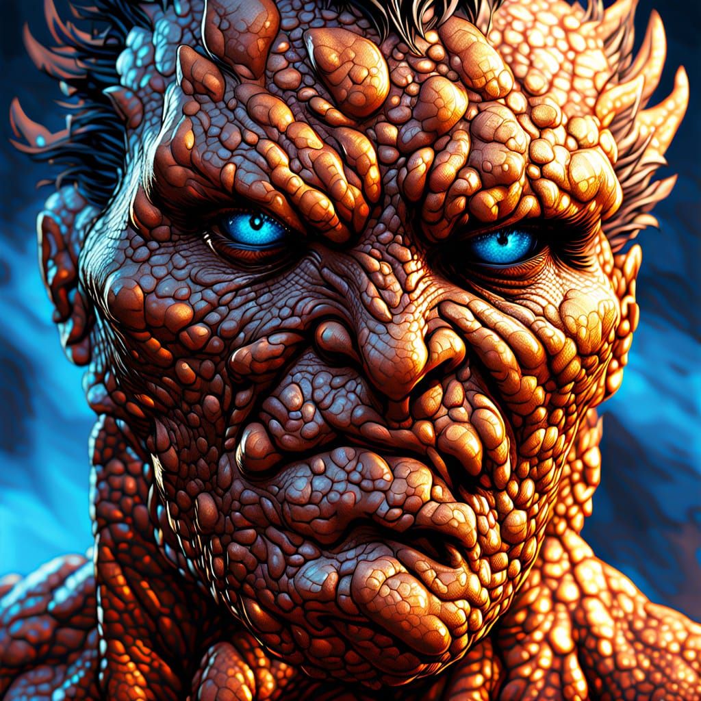 The Thing: Hyper-Realistic Concept Art in Comic Style